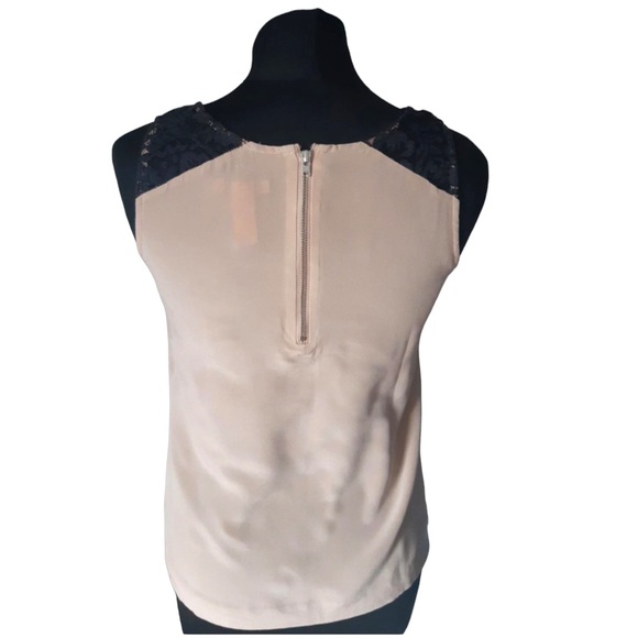 J Crew sleeveless tan lace 100%silk blouse top BNWOT - Picture 5 of 11